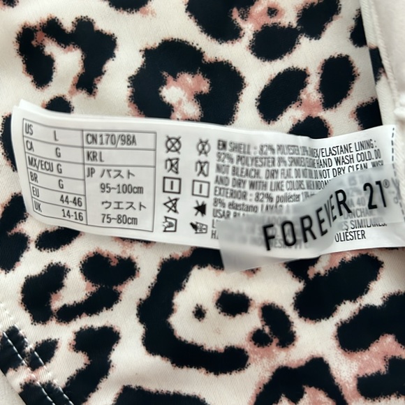 NWOT Forever 21 Cheetah Print Bikini Size Large - Picture 4 of 4